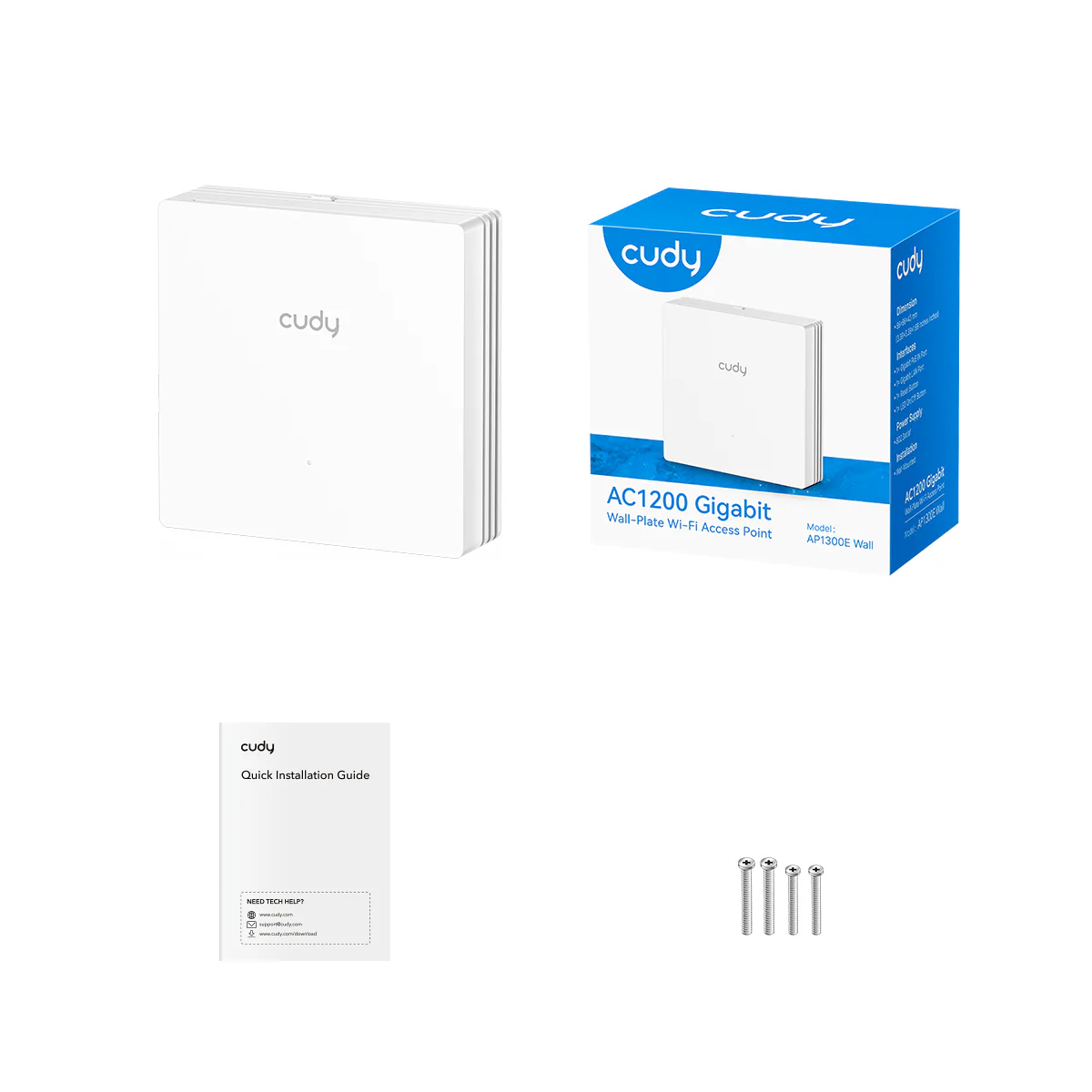 AC1200 86mm Wall-Plate Wi-Fi Access Point, AP1300E Wall 1.0 - Image 4