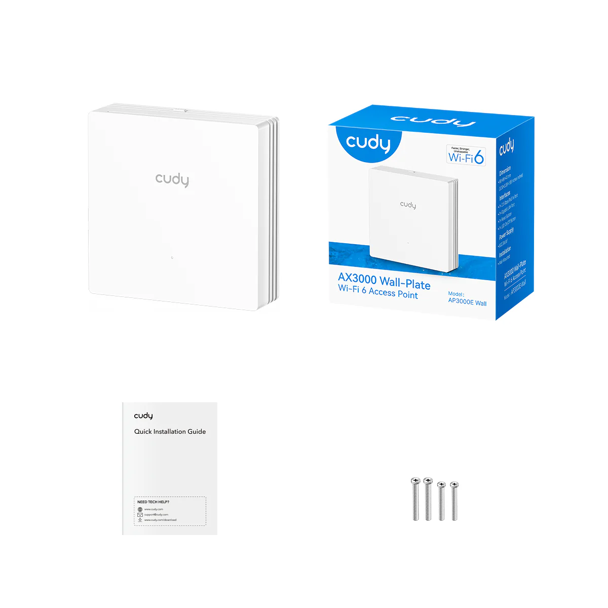 AX3000 86mm Wall-Plate Wi-Fi 6 Access Point, AP3000E Wall 1.0 - Image 4