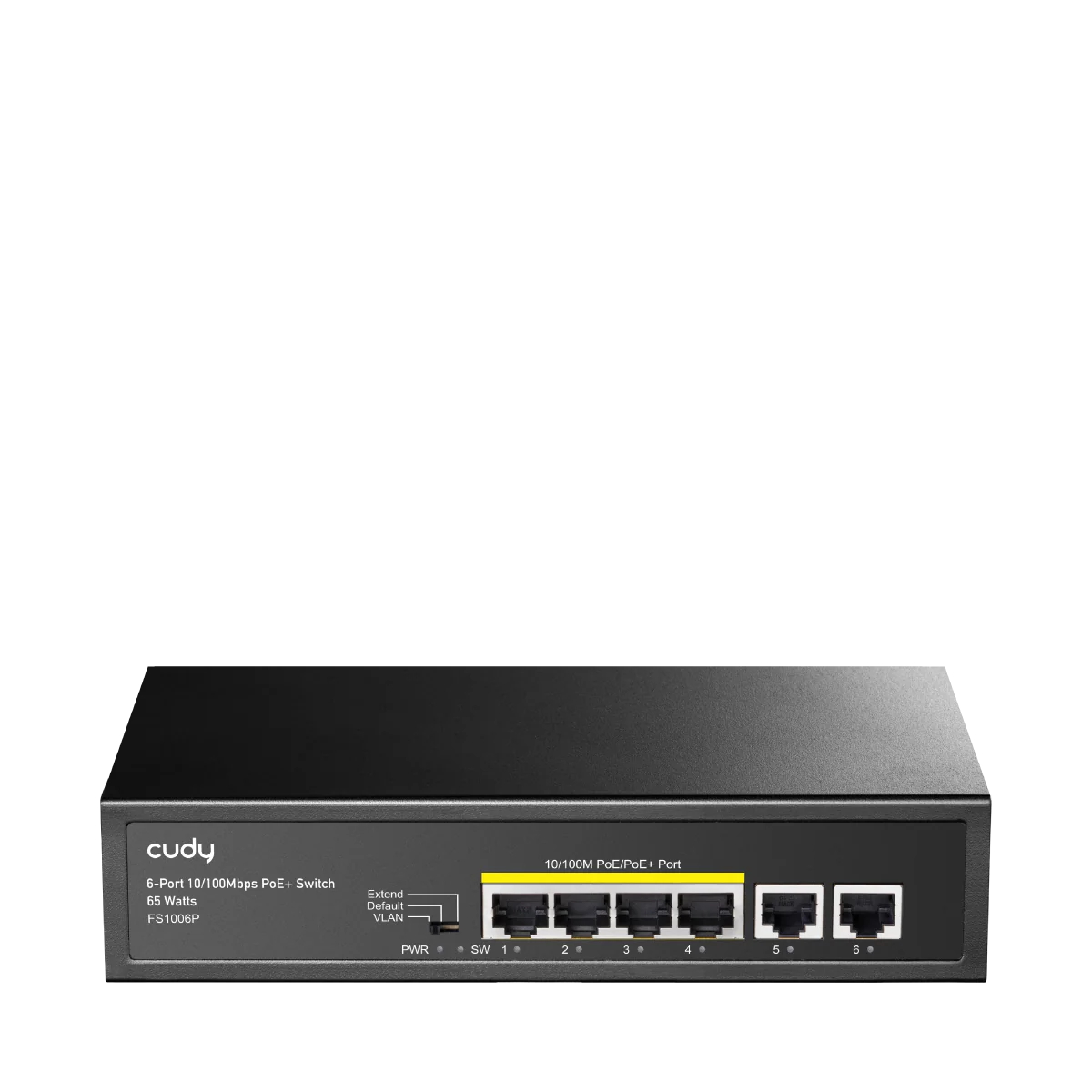 4-FE PoE Switch with 2 Uplink FE, FS1006P 2.0