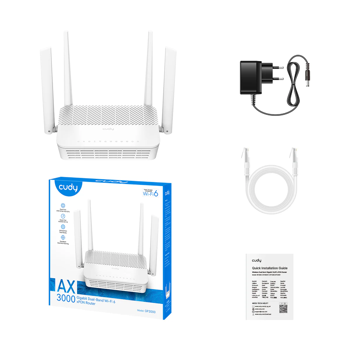 AX3000 Gigabit Dual-Band Wi-Fi 6 xPON Router, GP3000 2.0 - Image 5