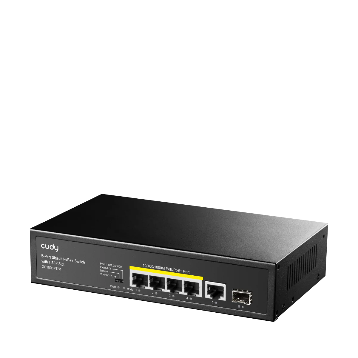 5-Port Gigabit PoE+ Switch with 1 SFP Slot, GS1005PTS1 1.0 - Image 2