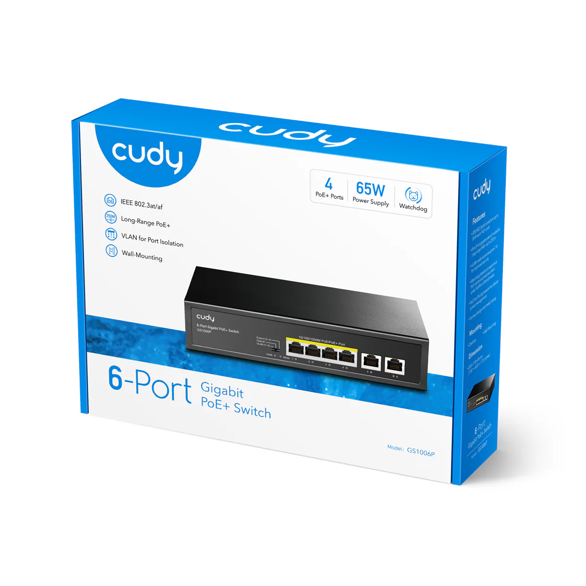 6-Port Gigabit PoE+ Switch, GS1006P 2.0 - Image 3