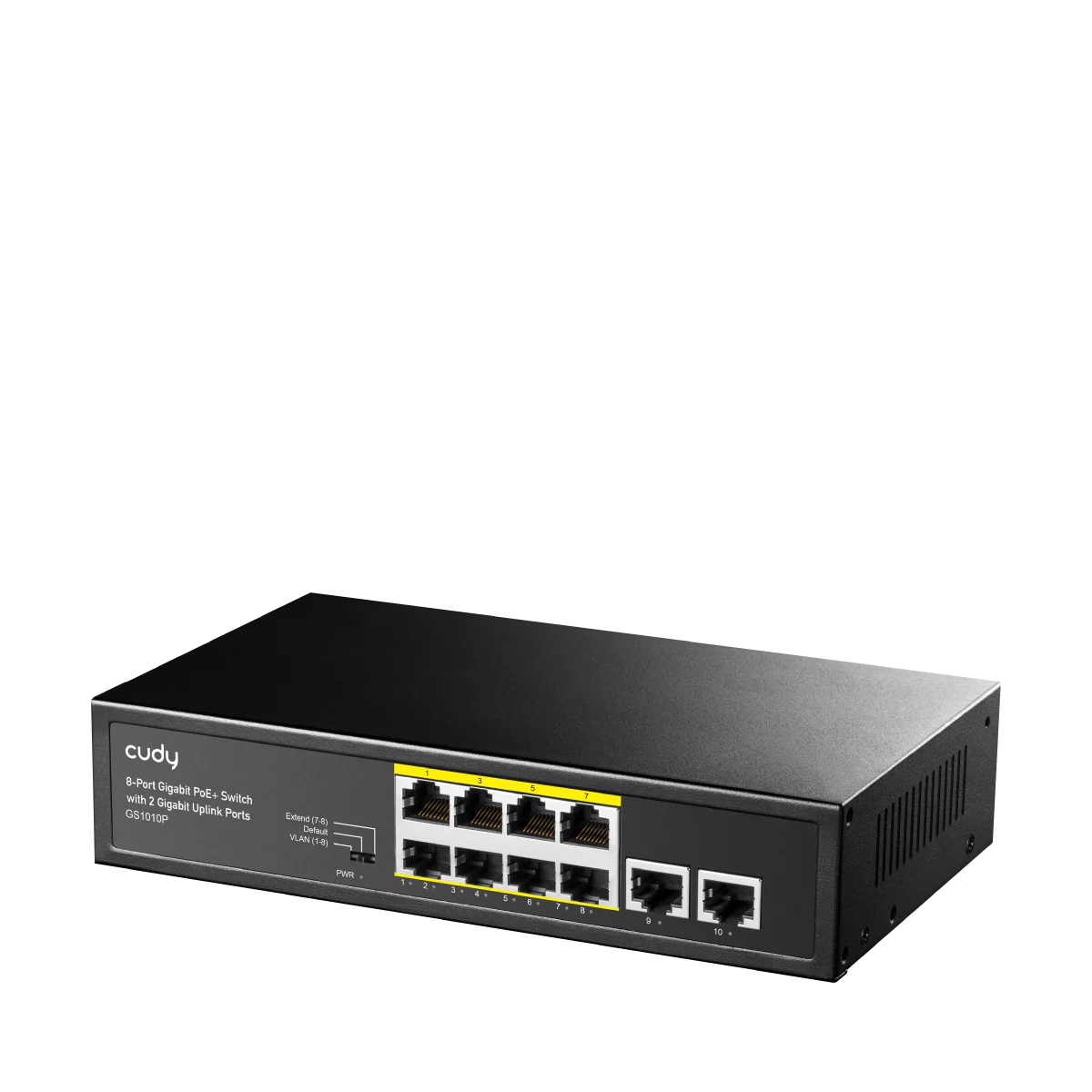 8-Port Gigabit PoE+ Switch with 2 Gigabit Uplink Ports, GS1010P 2.0 - Image 2