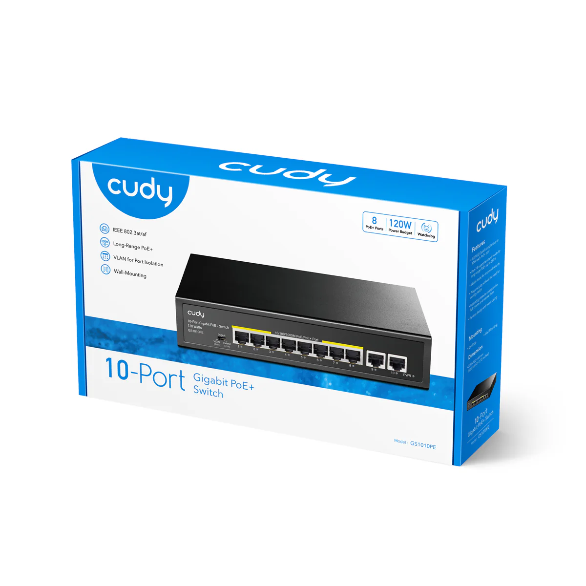 10-Port Gigabit PoE+ Switch, GS1010PE 1.0 - Image 4