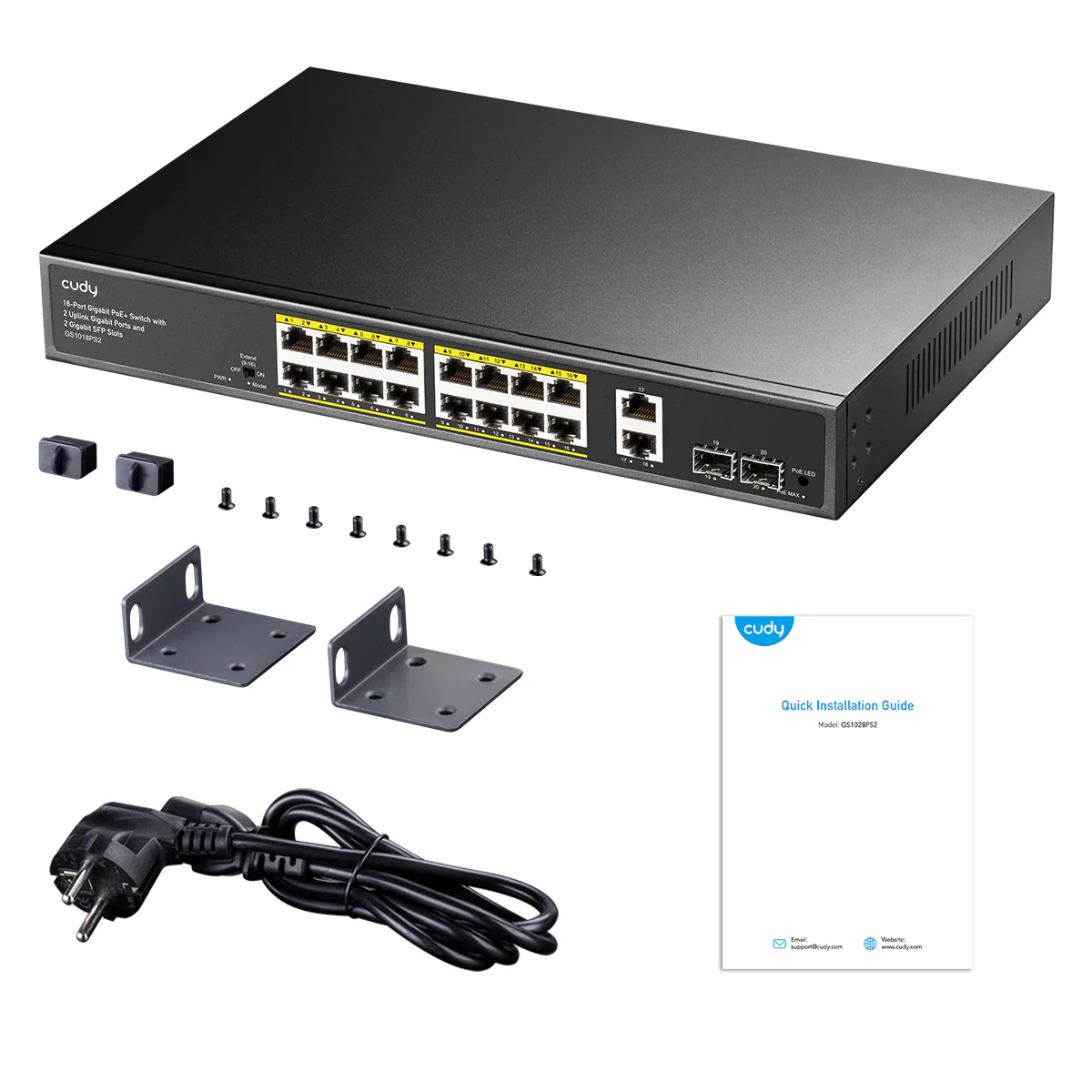 16-Port Gigabit PoE Switch with 2 GbE and 2 SFP, GS1018PS2 1.0 - Image 4