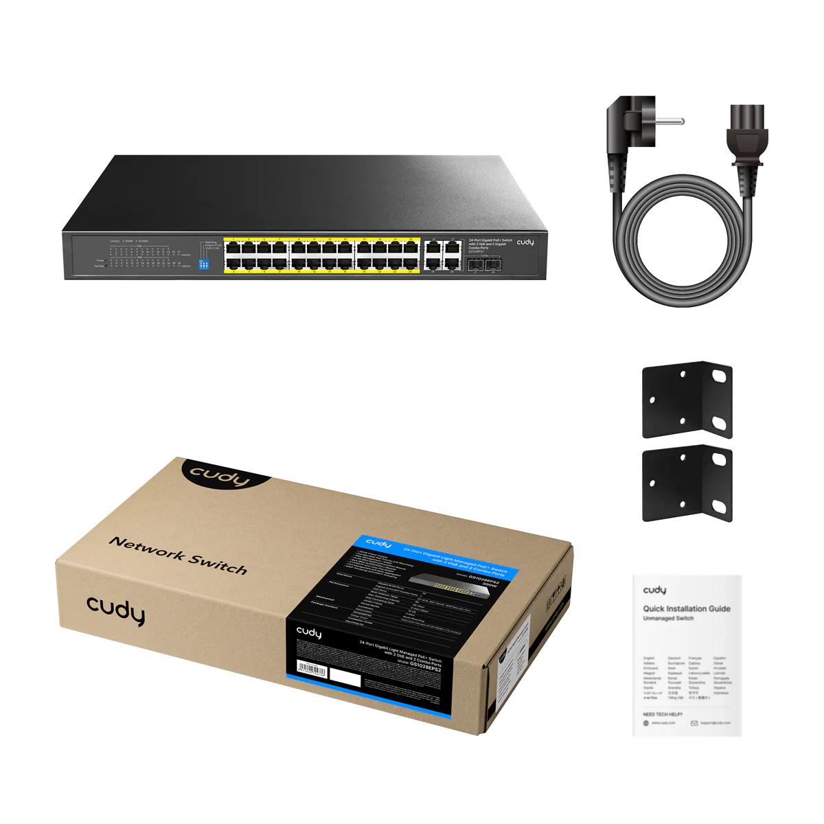 24-Port Gigabit Cloud Easy-Managed PoE+ Switch with 2 GbE and 2 Combo Ports, GS1028EPS2 1.0 - Image 4