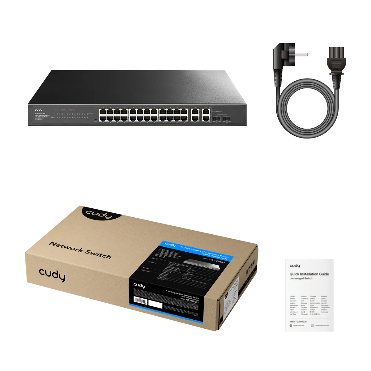 26-Port Gigabit Easy-Managed Switch with 2 Combo Ports, GS1028ES2 1.0 - Image 4