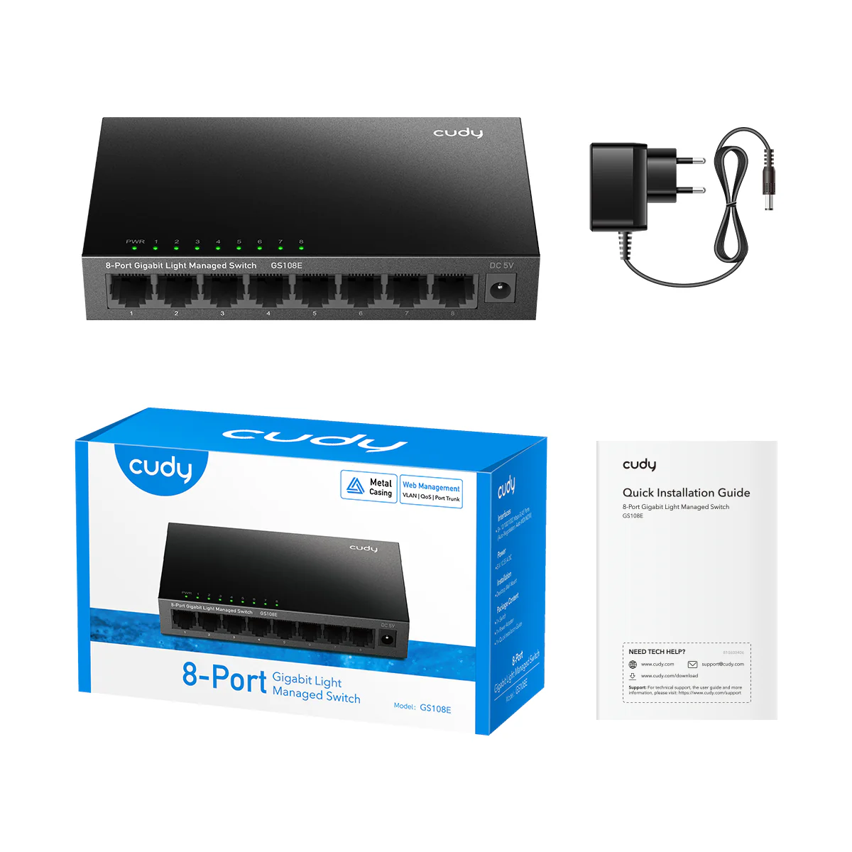 8-Port Gigabit Easy-Managed Switch, GS108E 1.0 - Image 3