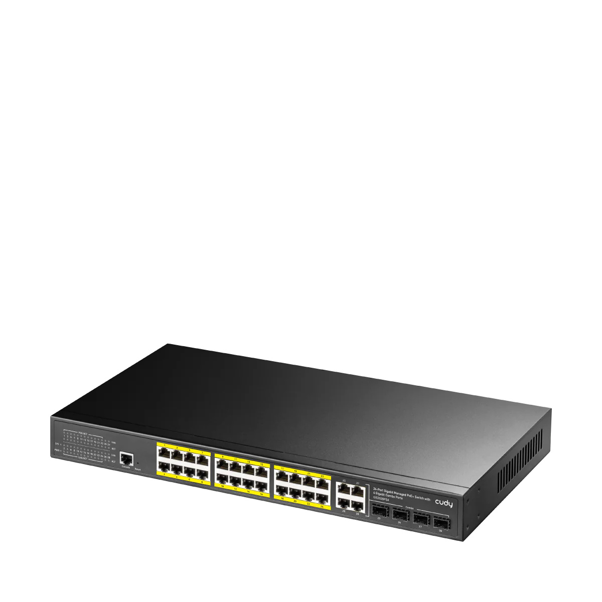 24-Port Gigabit Managed PoE+ Switch with 4 Gigabit Combo Ports 300W, GS2028PS4 1.0 - Image 2