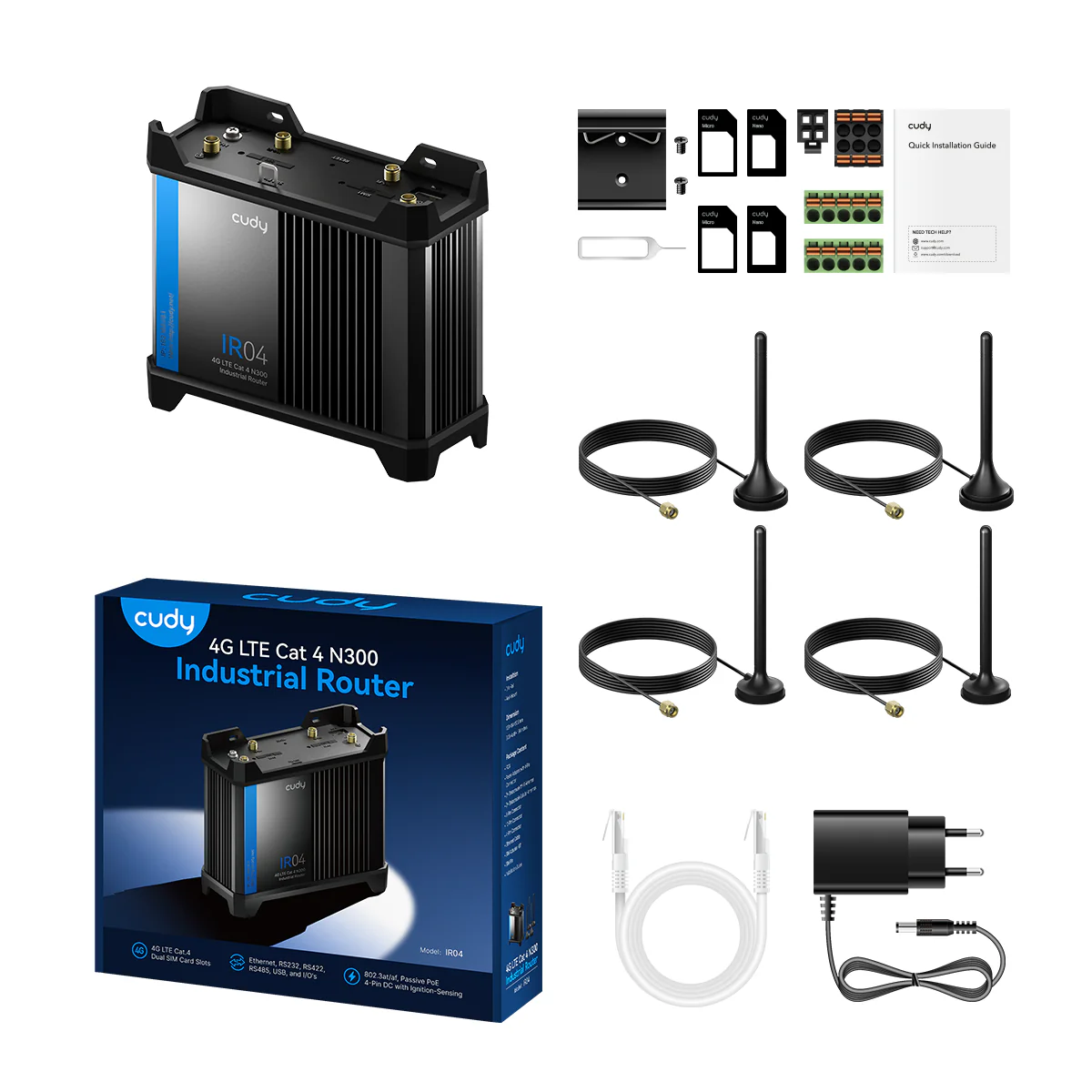 4G LTE Cat 4 N300 Industrial Wi-Fi Router, IR04 1.0 - Image 3