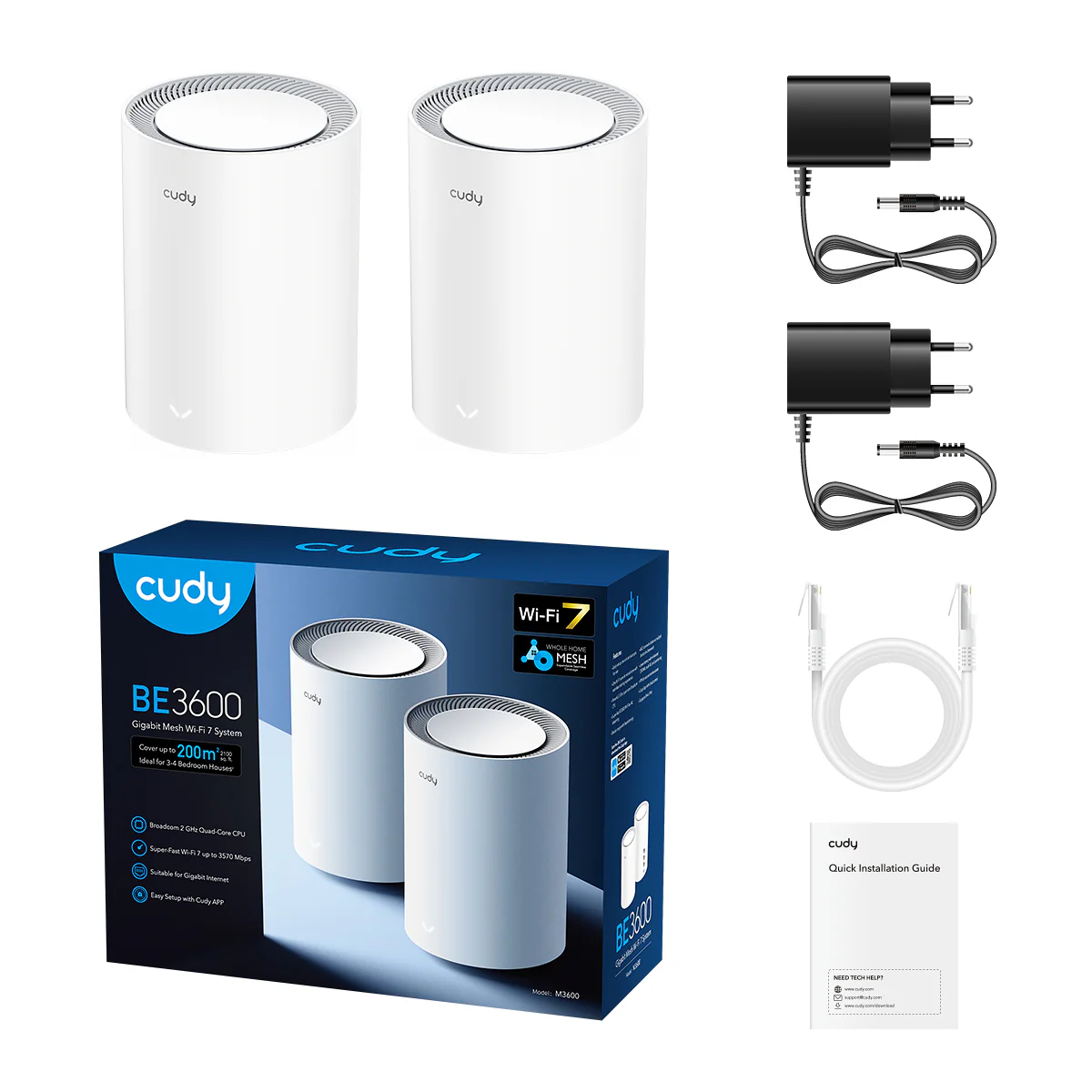 BE3600 Gigabit Mesh Wi-Fi 7 System, M3600 1.0 - Image 6