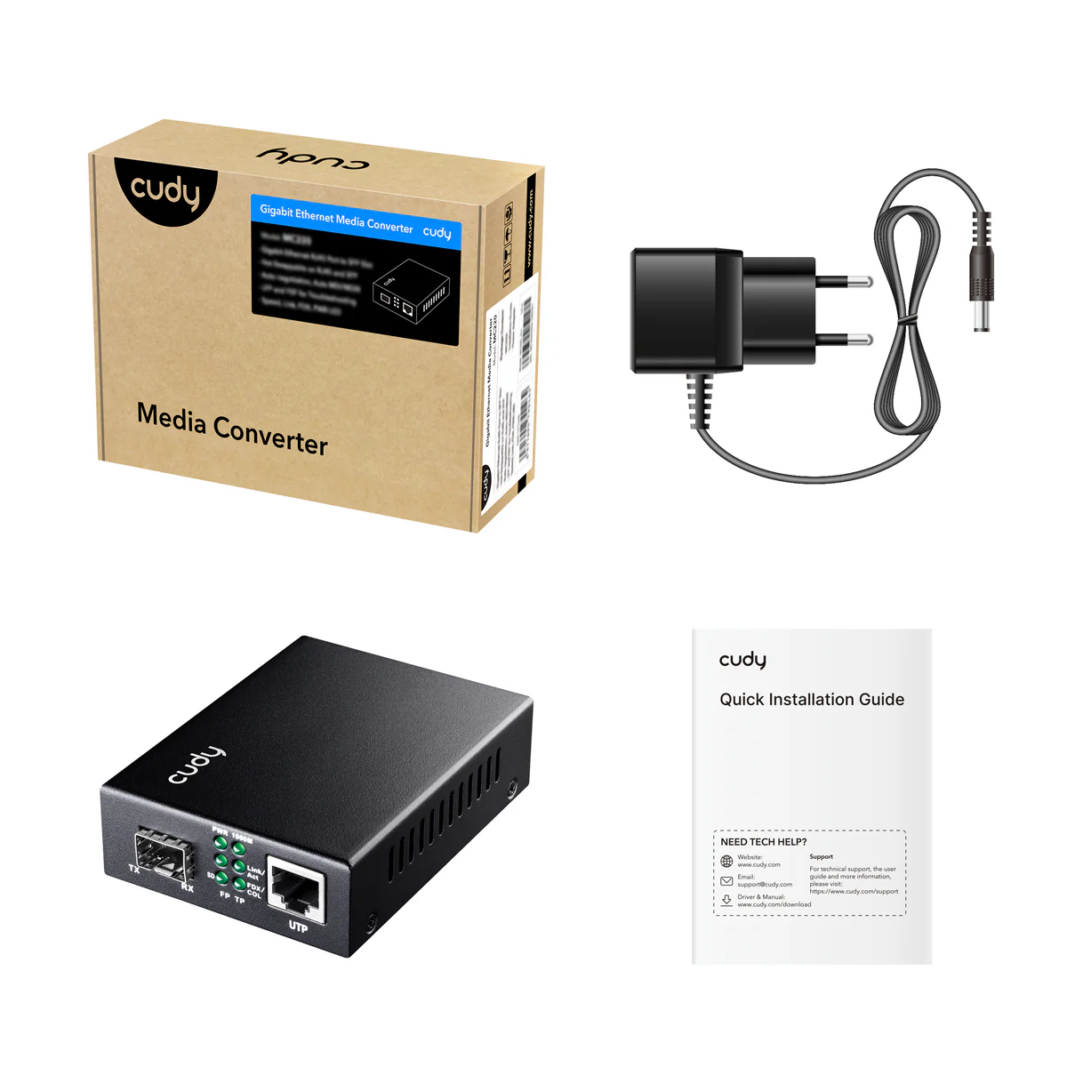 Gigabit Ethernet Media Converter with PoE Output, MC220P 1.0 - Image 3