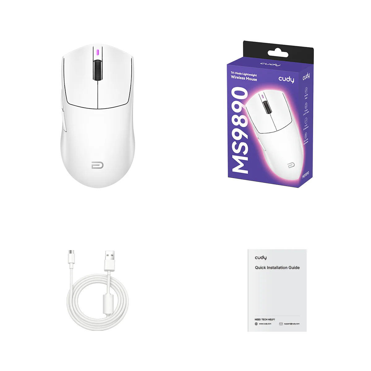 Tri-Mode Lightweight Wireless Mouse, MS9890 1.0 - Image 3