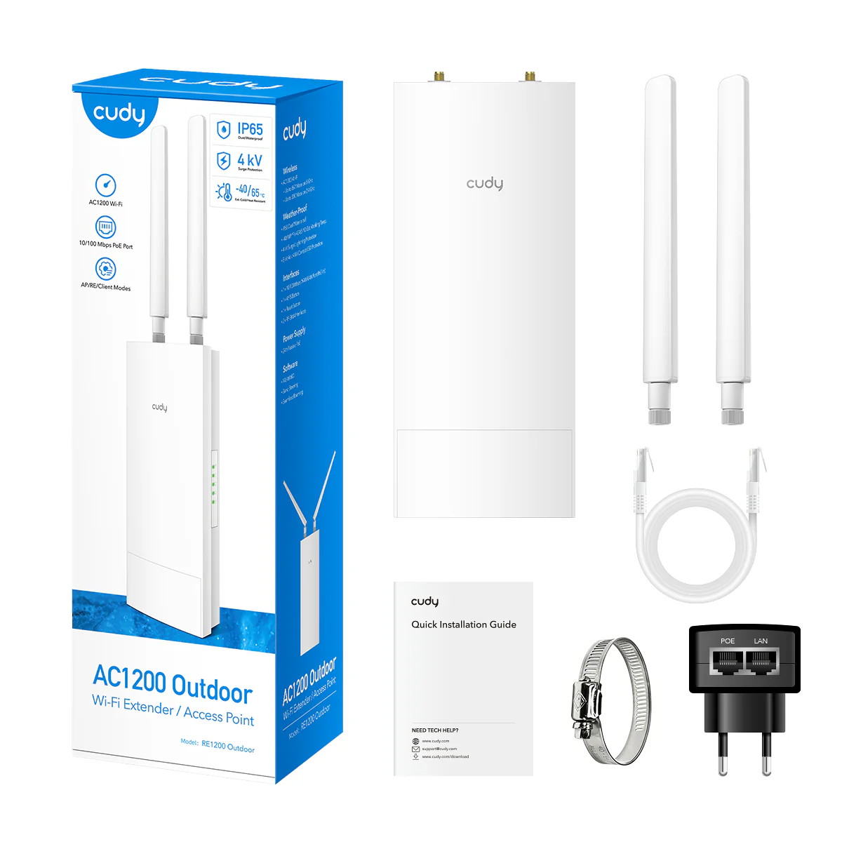 Outdoor/Indoor AC1200 Wi-Fi Range Extender, RE1200 Outdoor 1.0 - Image 6