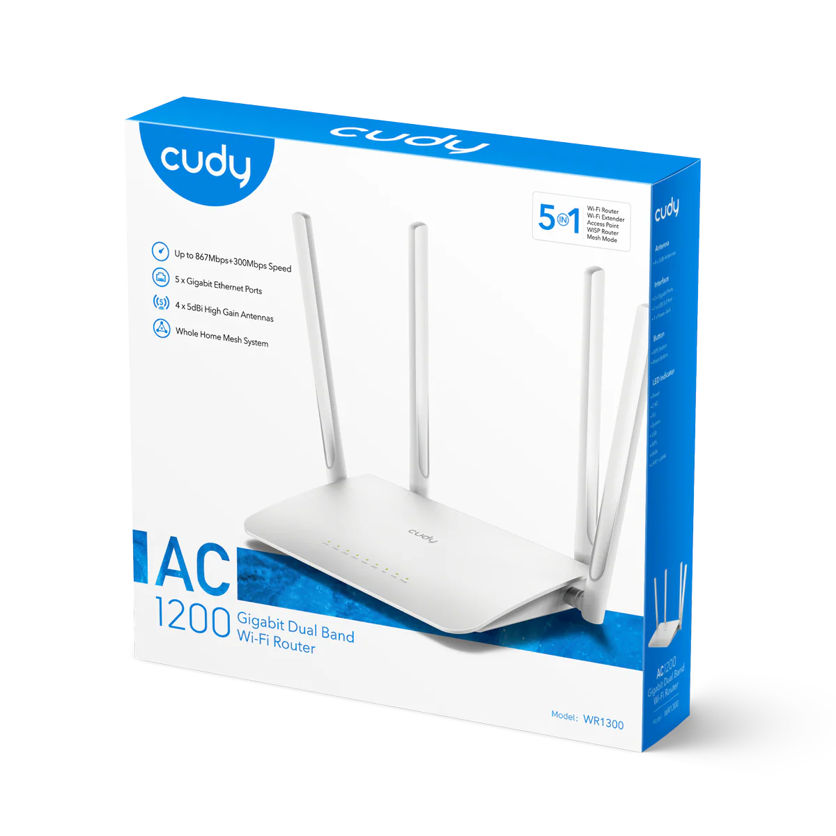 AC1200 Gigabit Mesh Wi-Fi Router, WR1300 2.0 - Image 4