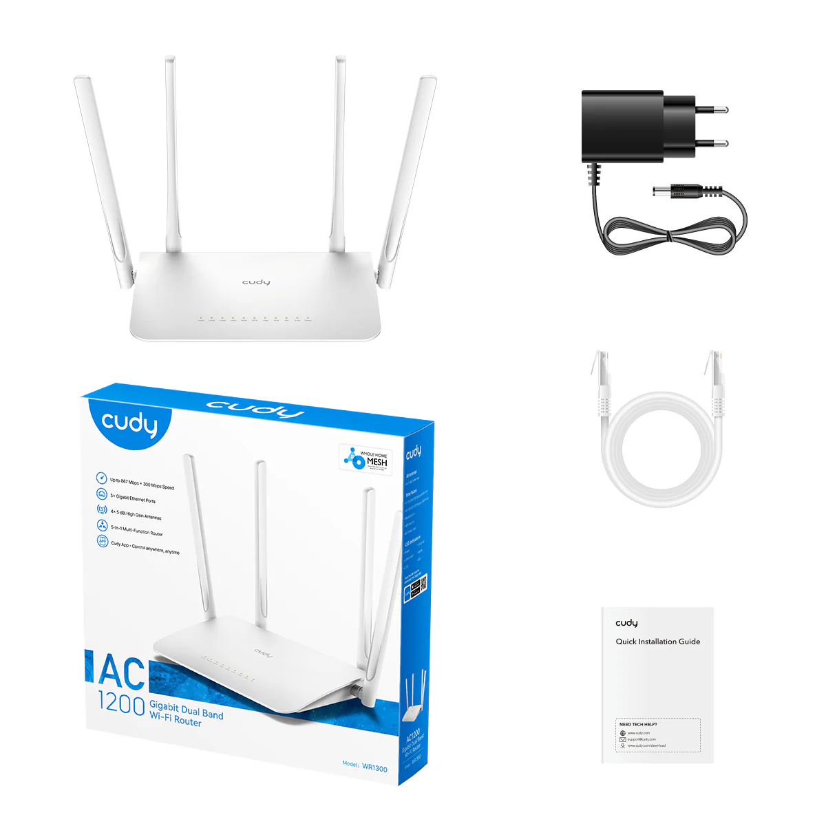 AC1200 Gigabit Mesh Wi-Fi Router, WR1300 4.0 - Image 5