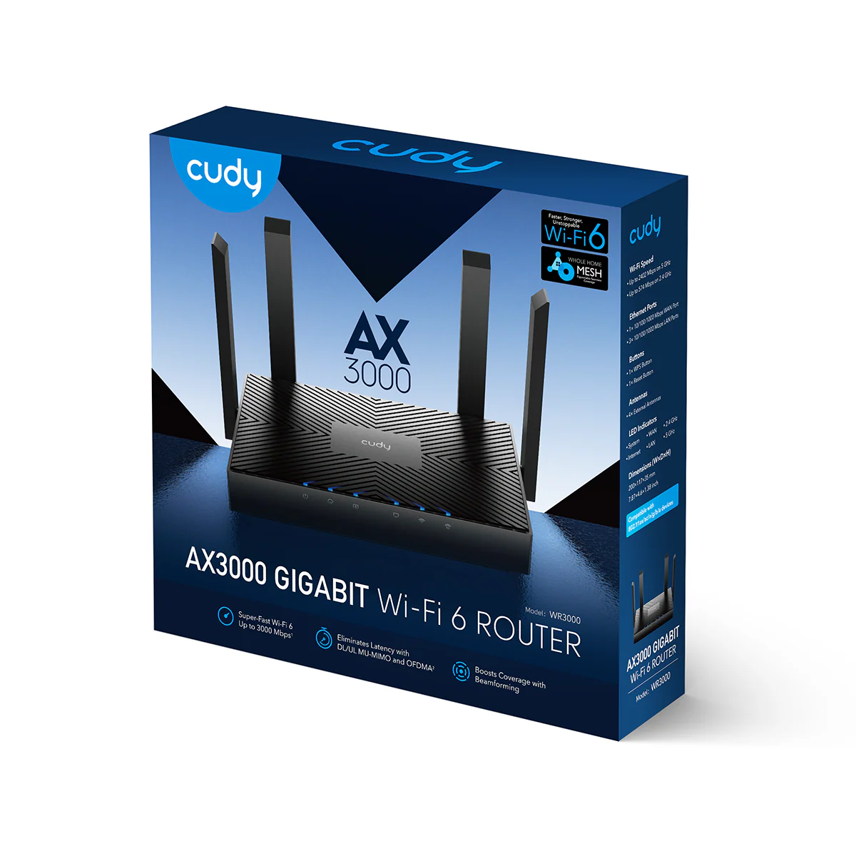 AX3000 Gigabit Mesh Wi-Fi 6 Router, WR3000 1.0 - Image 5