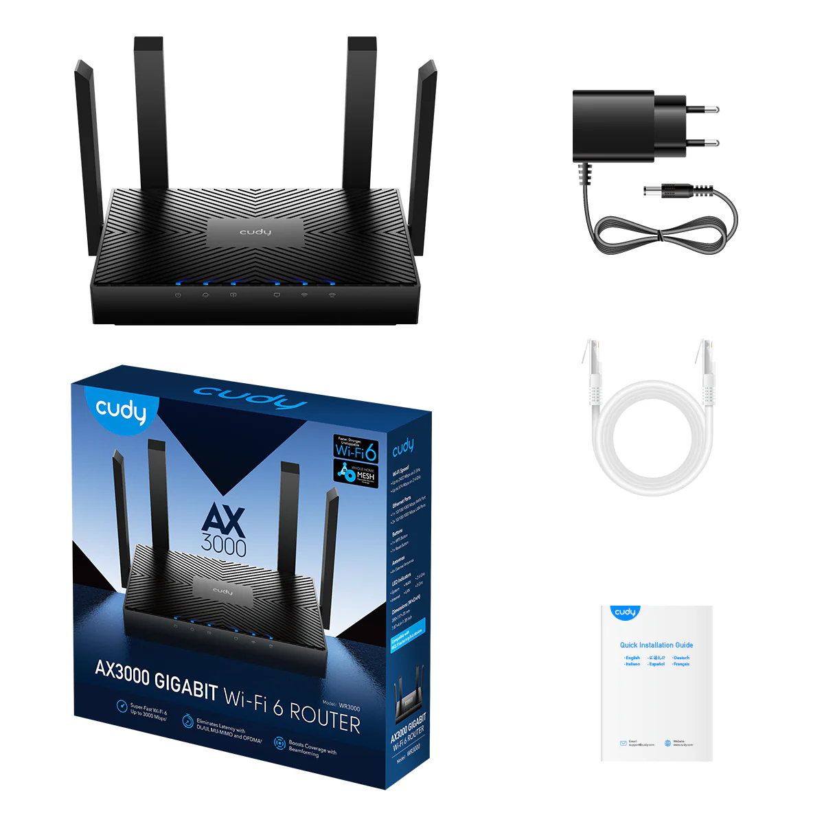 AX3000 Gigabit Mesh Wi-Fi 6 Router, WR3000 1.0 - Image 6