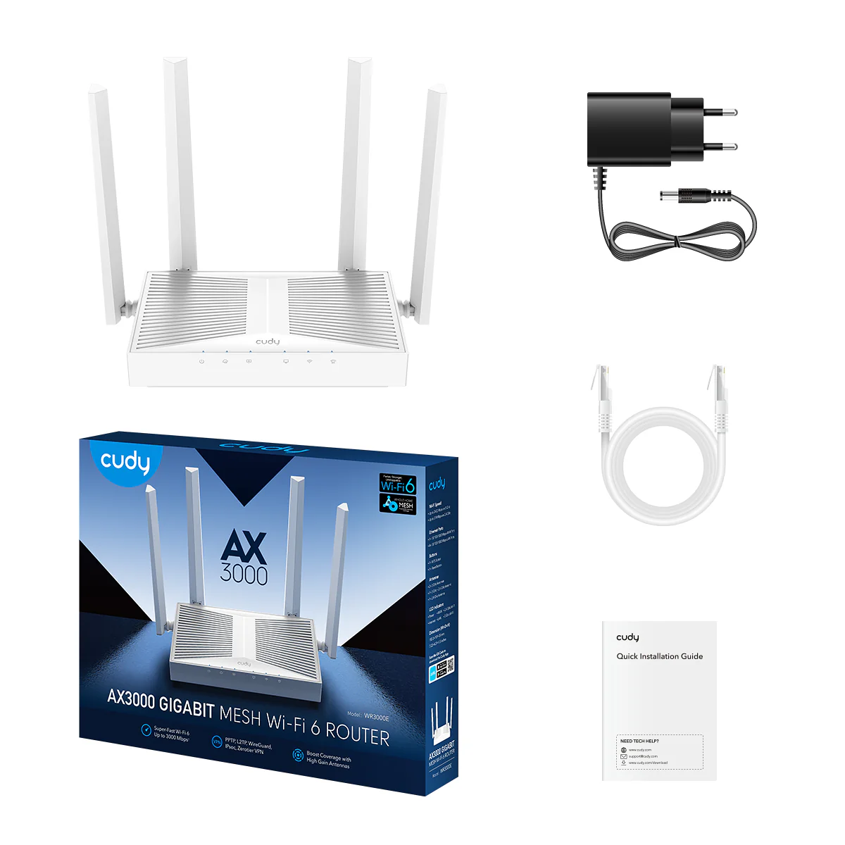 AX3000 Gigabit Mesh Wi-Fi 6 Router, WR3000E 1.0 - Image 3