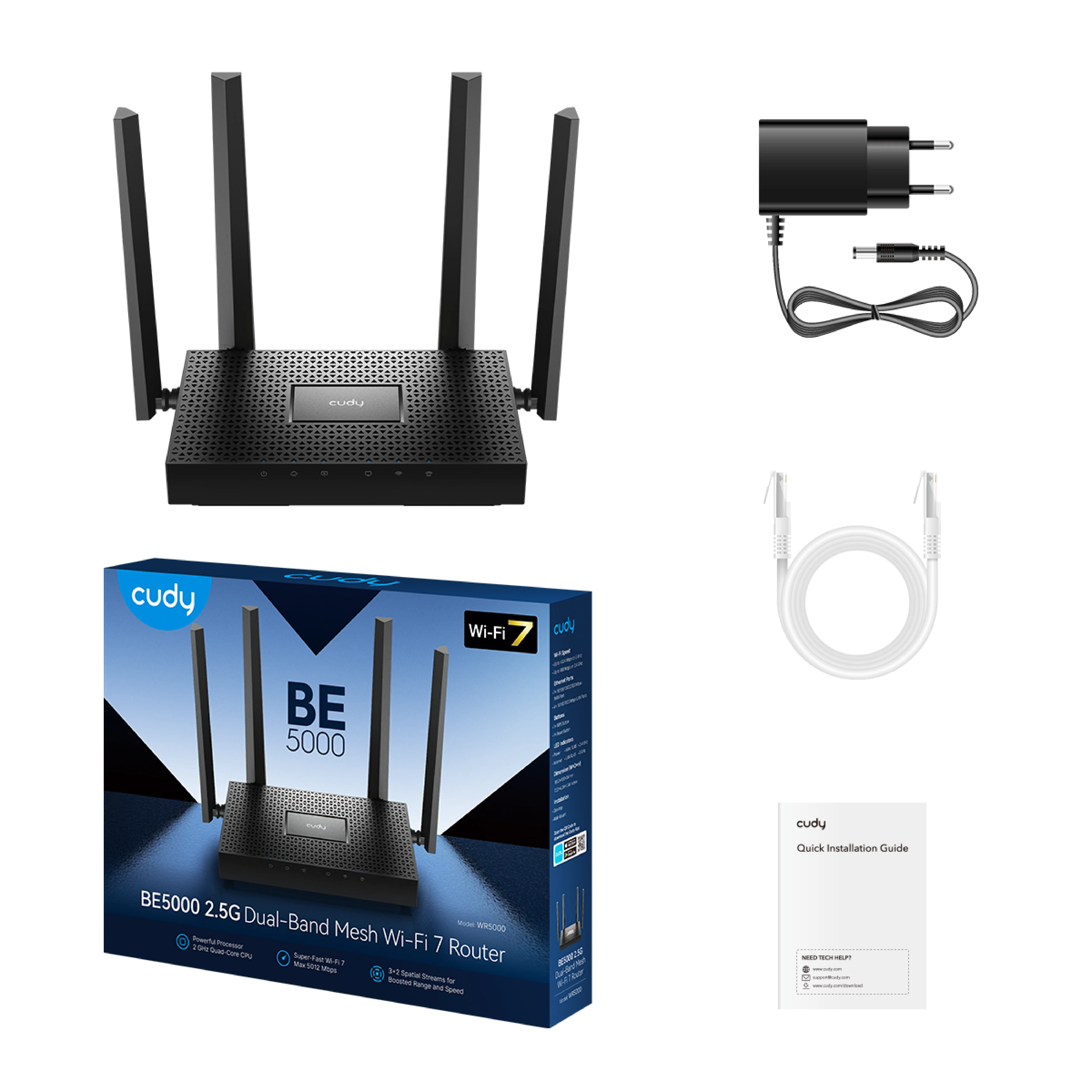 BE5000 2.5G Mesh Wi-Fi 7 Router, WR5000 1.0 - Image 3