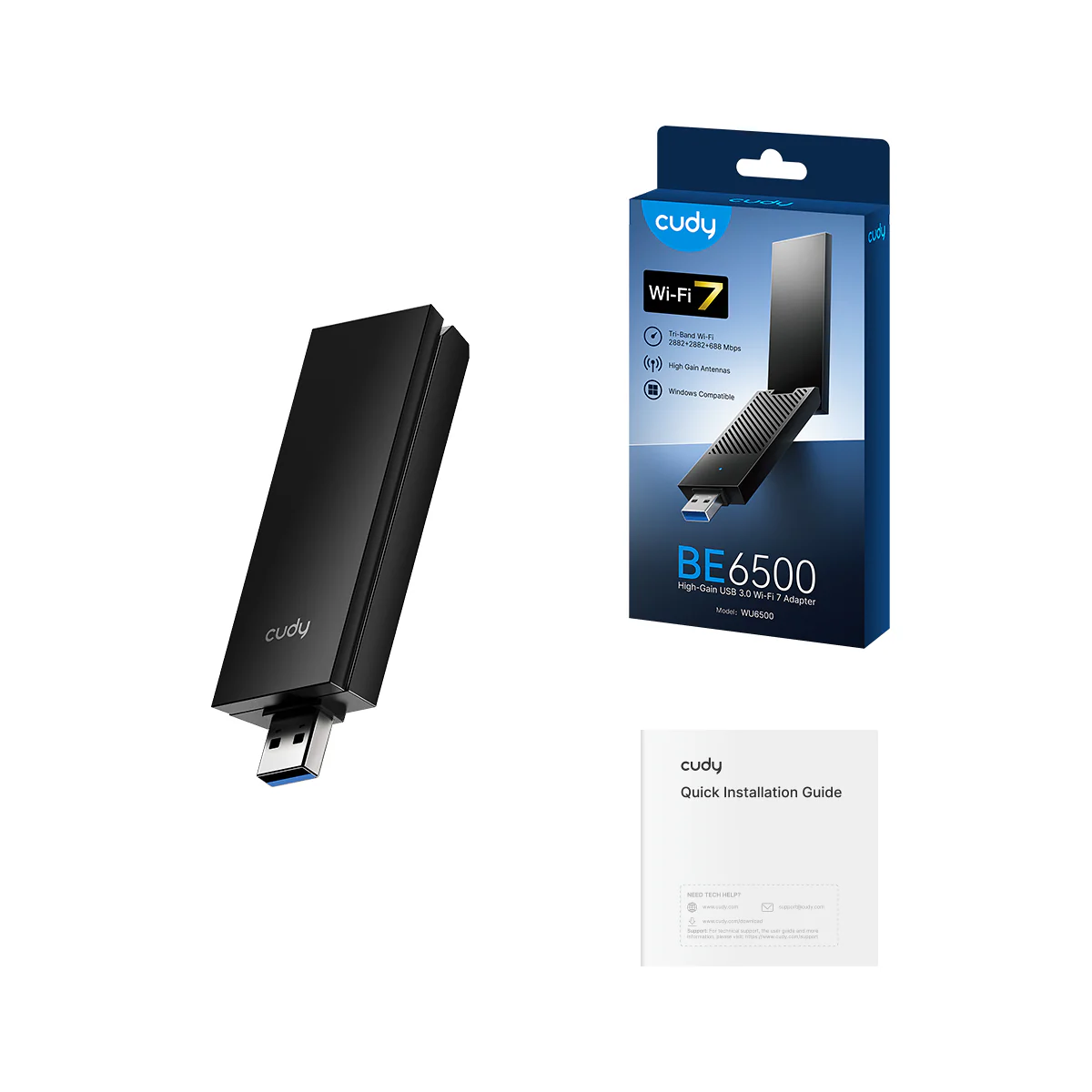 BE6500 High-Gain USB 3.0 Wi-Fi 7 Adapter, WU6500 1.0 - Image 5