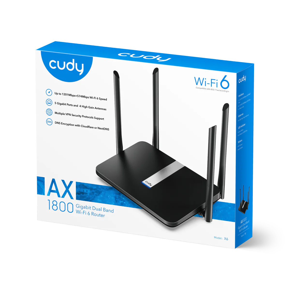 AX1800 Gigabit Mesh Wi-Fi 6 Router, X6 1.0 - Image 5